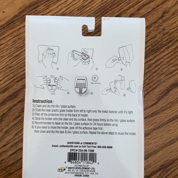 Shower/Bathtub Wine Glass Holder - Picture 2 of 4